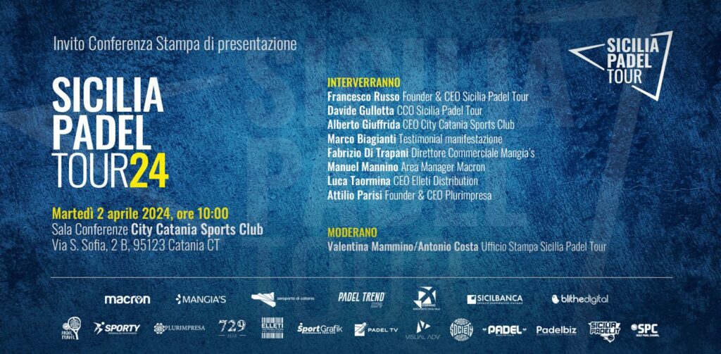 Conferenza stampa Sicilia Padel Tour 2024
