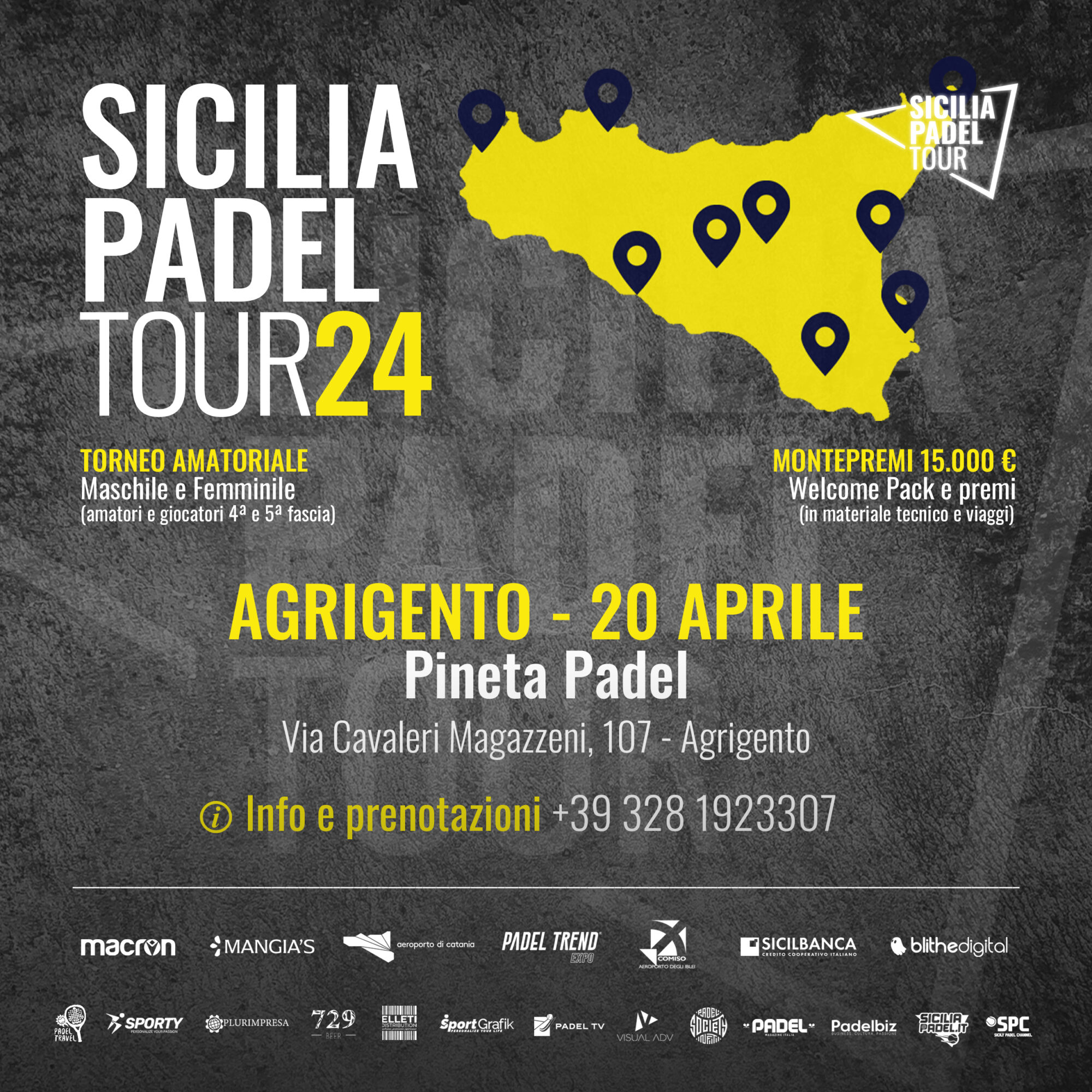 Locandina Tappa Agrigento Pineta Padel